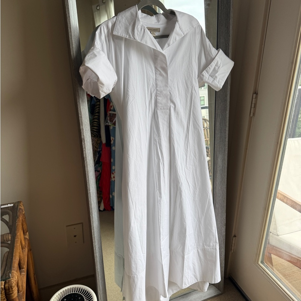 White Button-Up Maxi Dress